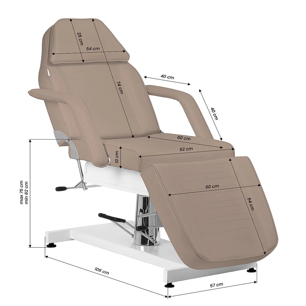 Хидравличен козметичен стол Sillon V2 210 Modern – Кафяв