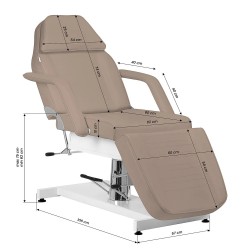Хидравличен козметичен стол Sillon V2 210 Modern – Кафяв-foto8