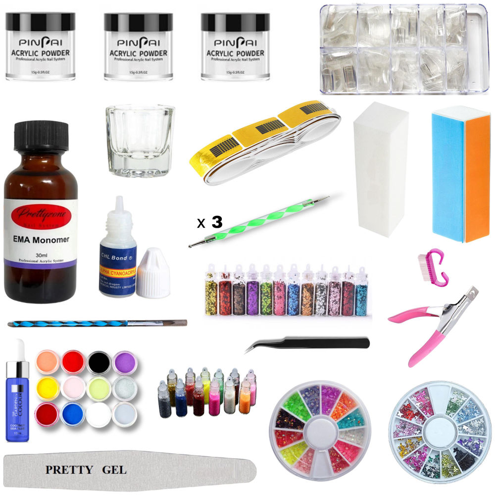 Акрилен комплект с декорации Акрилен комплект с декорации