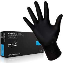 Черни ръкавици нитрил пакет 100 бр
