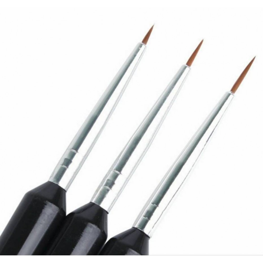 Четки за рисуване черни 3 бр