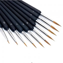 Комплект 11 бр. Професионални четки за детайлна работа и рисуване-foto4