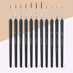 Комплект 11 бр. Професионални четки за детайлна работа и рисуване