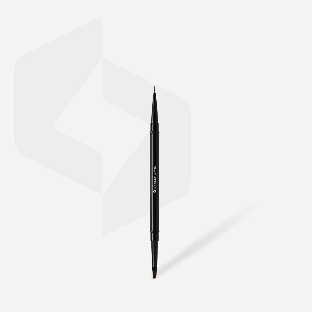 Двустранна Четка за гел и декорация ЕКСПЕРТ Staleks – 7 мм / 7 мм NBE-01/04