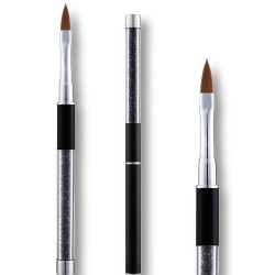 Луксозна четка за акрил, с черни кристали-foto2