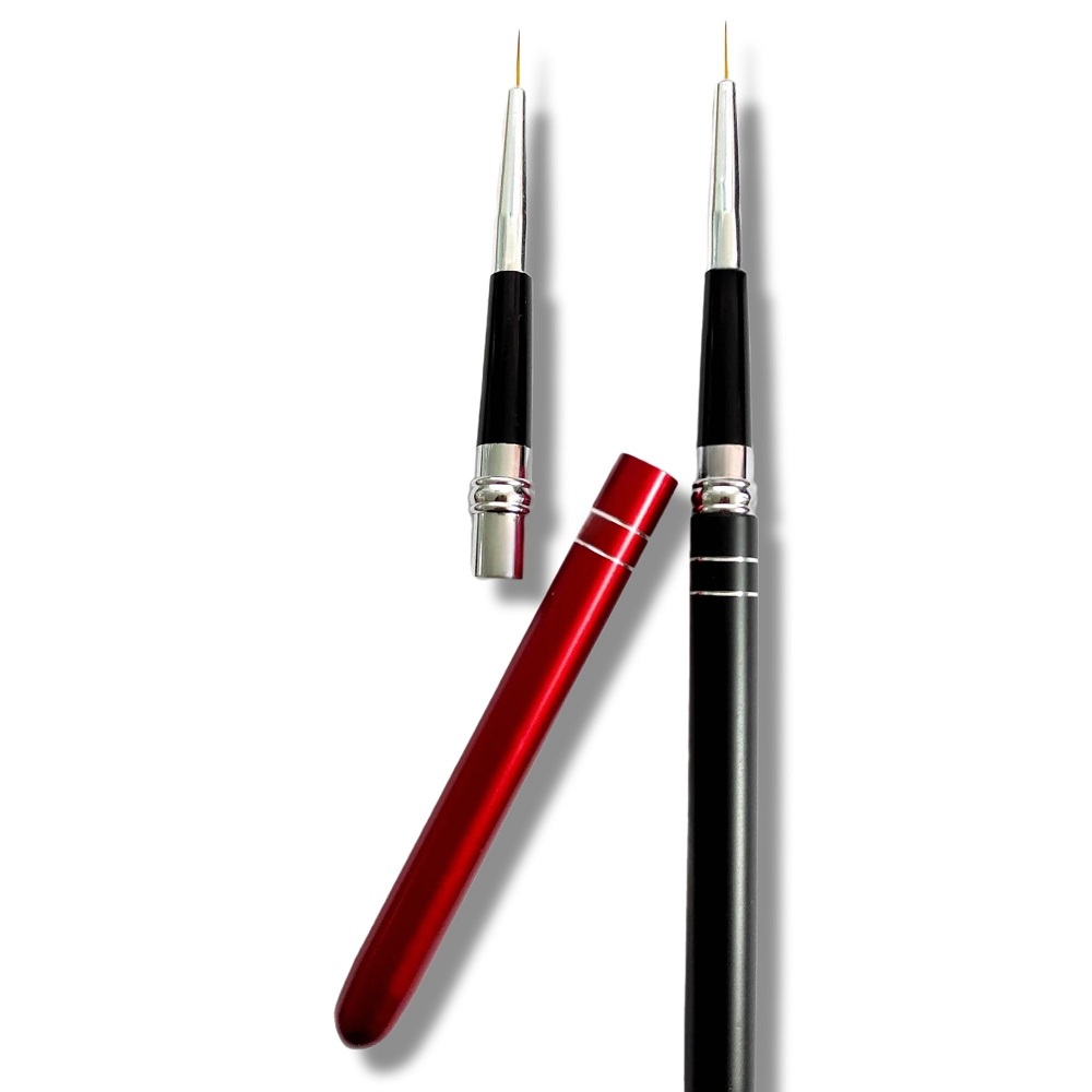 Луксозна четка за рисуване с подвижна дръжка-капачка Златна Синя Магента - 11мм.