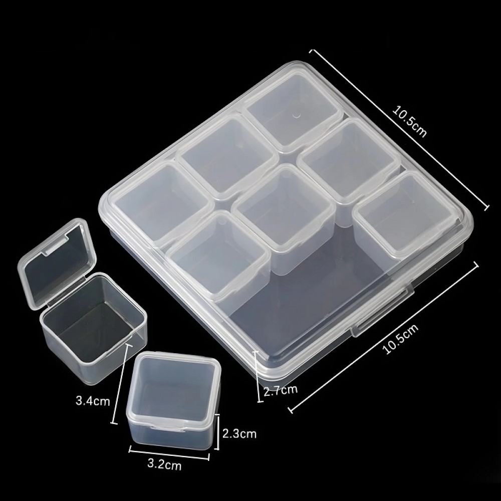 Контейнер за декорации с 9 отделни кутийки