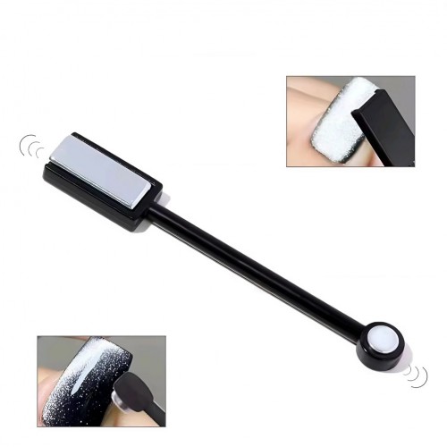 Черен Двоен магнит за маникюр