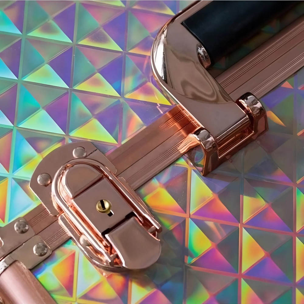 Професионален козметичен куфар за маникюристи – Холограмна роза