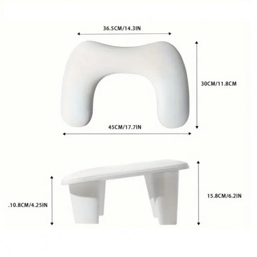 Възглавничка за маникюр – Ергономичен комфорт за професионална работа-Бяла