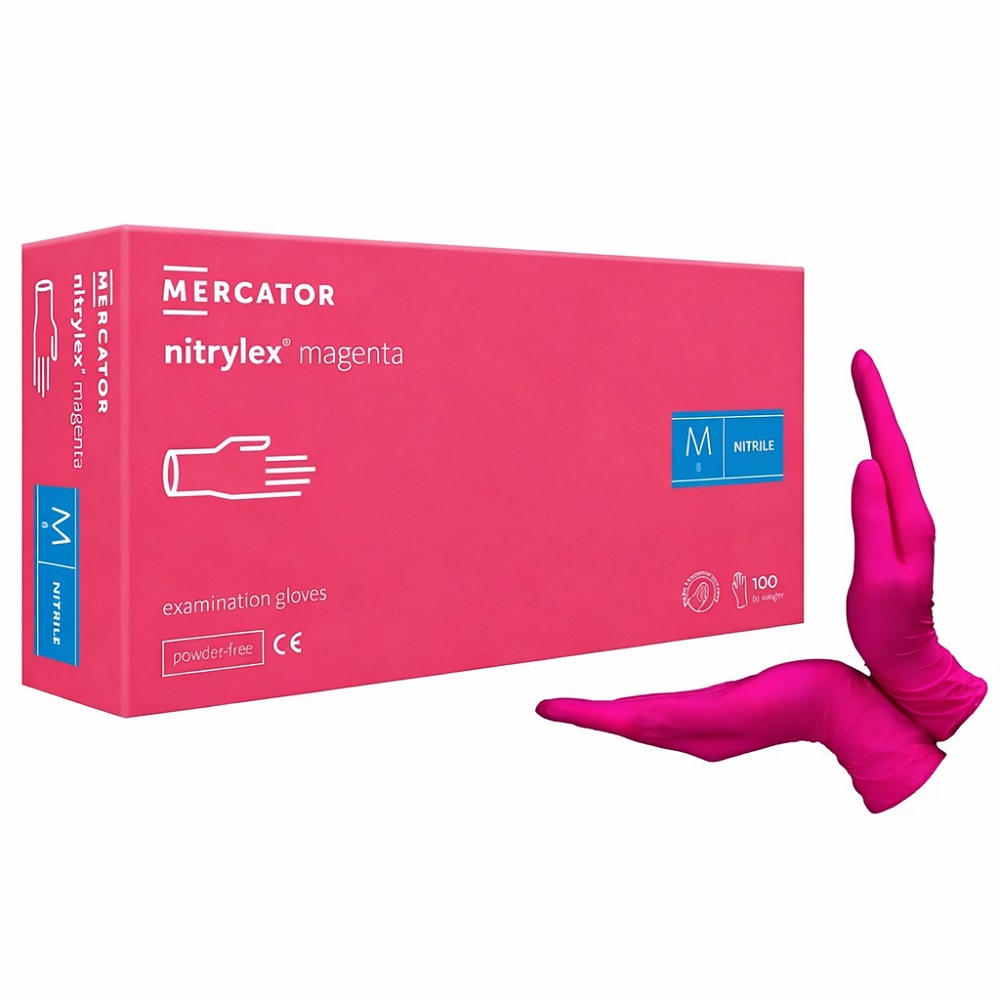 Ръкавици Nitrylex цвят Магента - нитрил