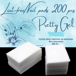 Супер меки безвлакнести тампони за маникюр Pretty – 200 бр.-foto2