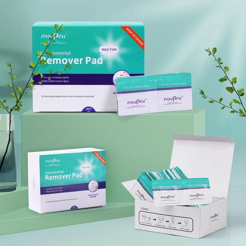 Тампони за премахване на гел лак 200бр - с ацетон