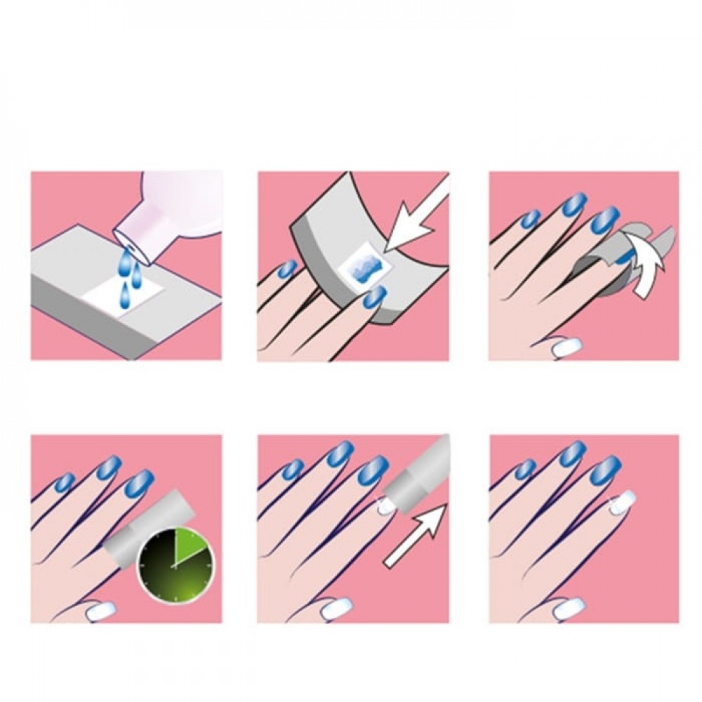 100 бр. Фолио за премахване на гел лак с тампон Зелена кутия