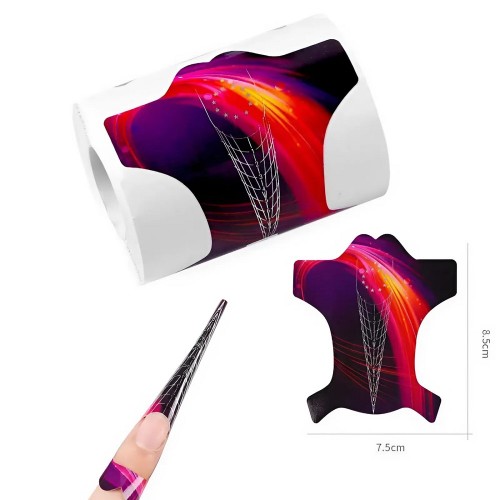 100бр Форми за изграждане на маникюр № 024 Космос