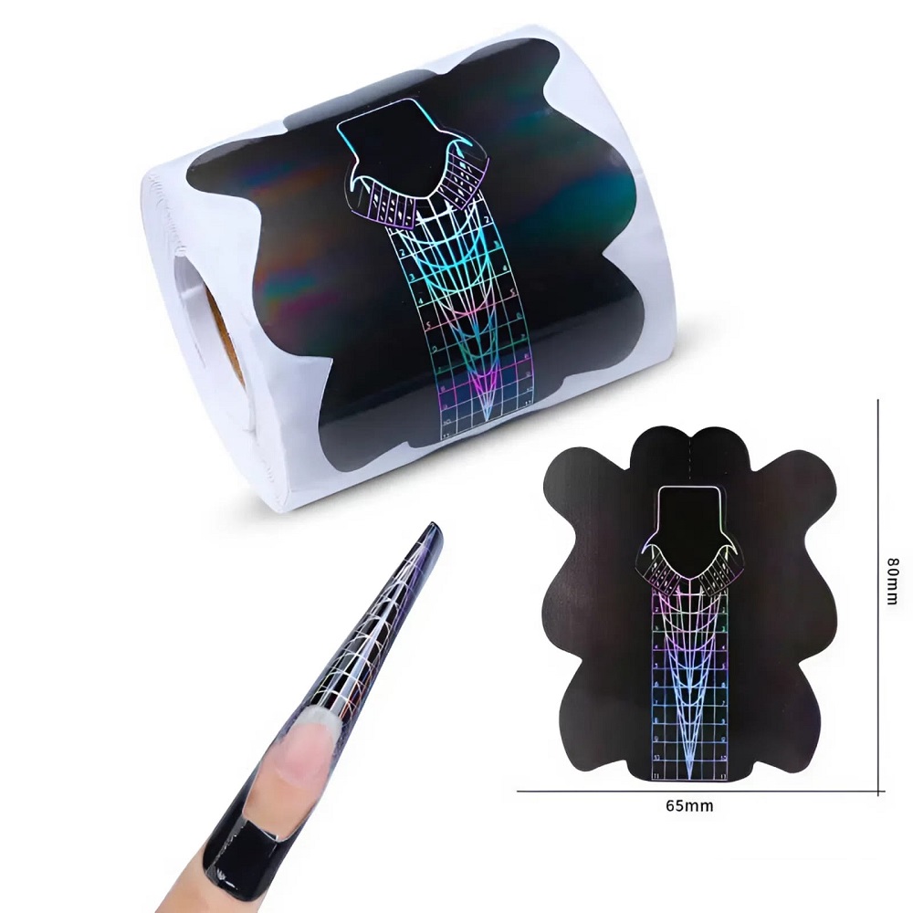 100бр Форми за изграждане на маникюр № 025 Черни 100бр Форми за изграждане на маникюр № 025 Черни