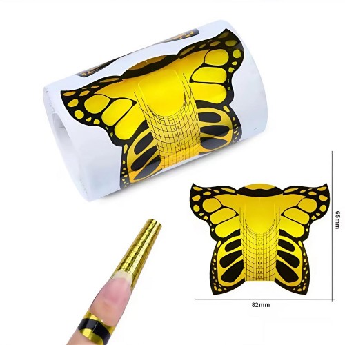 100бр Форми за изграждане на маникюр № 029 Тигрова Пеперуда