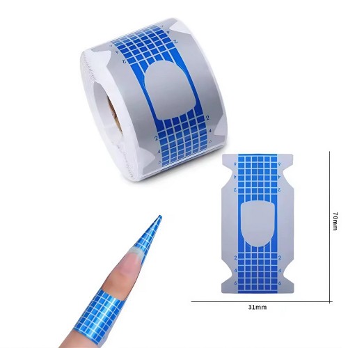 100бр Форми за изграждане на маникюр № 032 Синьо-Сиви