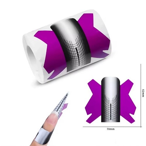 100бр Форми за изграждане на маникюр № 027 Лилави Крила