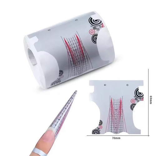 100бр Форми за изграждане на маникюр № 034 Кръгове