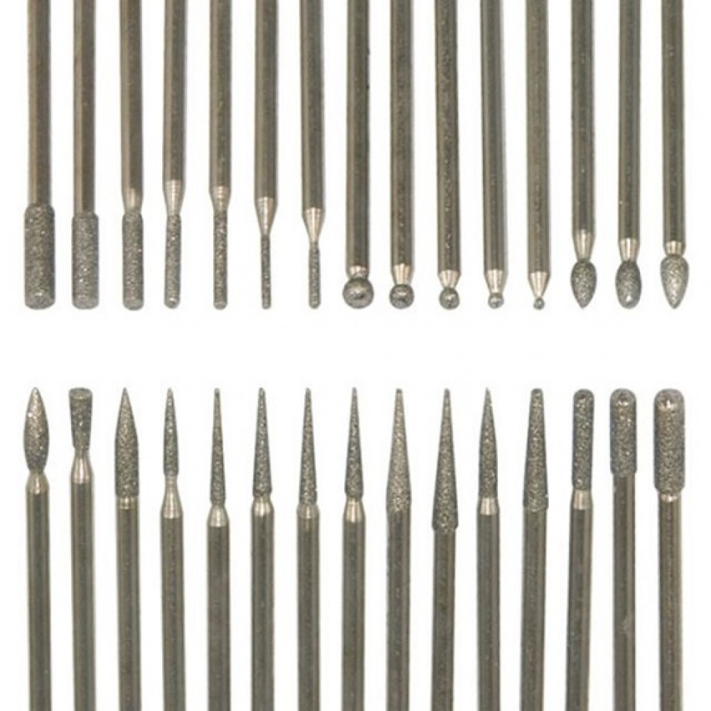 Накрайници за обработка на камък, дърво, метал 30бр диамантени Накрайници за обработка на камък, дърво, метал 30бр диамантени