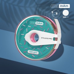 Бяла, абразивна лентна-пила ЗЕЛЕНА Поничка, #100, 1 ролка=80 пили ATC-100W