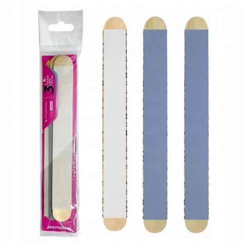 Комплект 3 бр. Дървена основа+3 бр.Двустранни пилинг файла 180/240 Staleks DFCmix-180/240_c