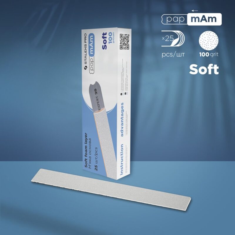 25 бр Пилинг файла Soft-тип калъфче #100 DFCE-20-100/25W