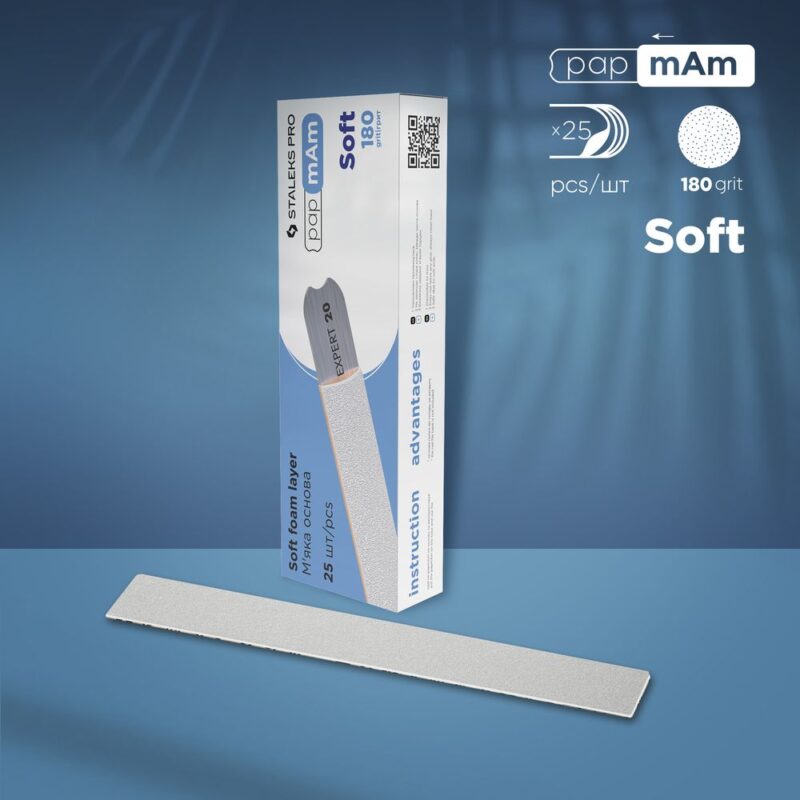 25 бр Пилинг файла Soft-тип калъфче #180 DFCE-20-180/25W