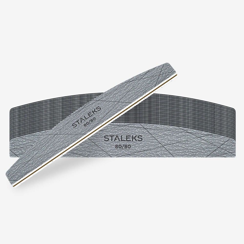 NEW Минерална пила луна Staleks Smart 40, грит 80/80 - NFS-40-80/80-25
