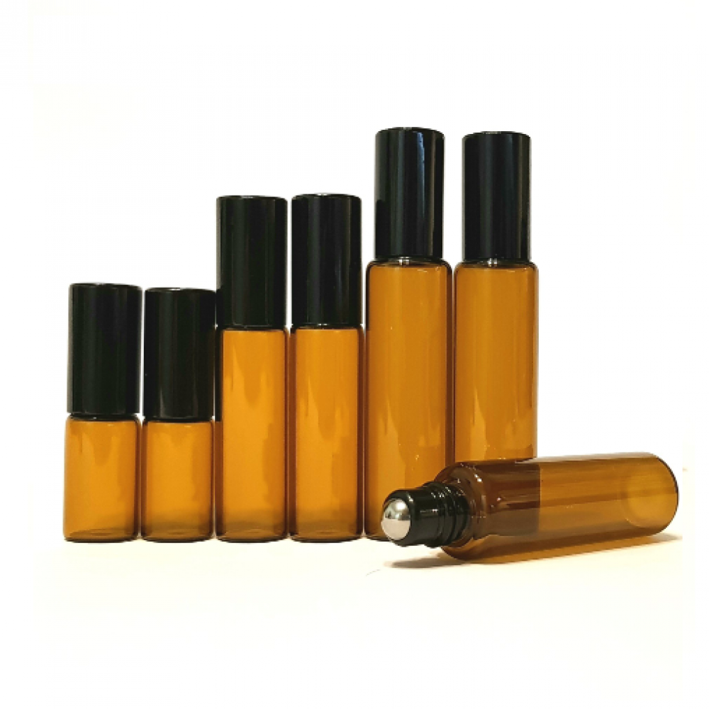 НА ЕДРО Кехлибарени стъклени шишенца рол-он 10 бр