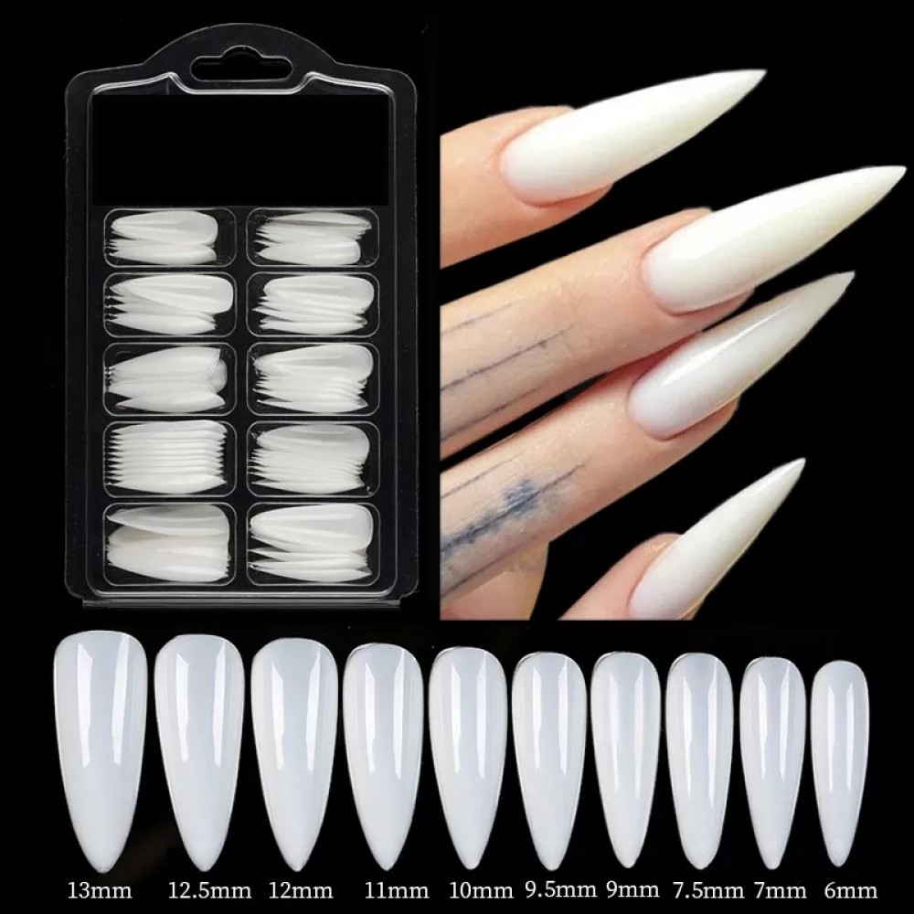 Типсове за нокти - Stiletto 100 бр в кутия