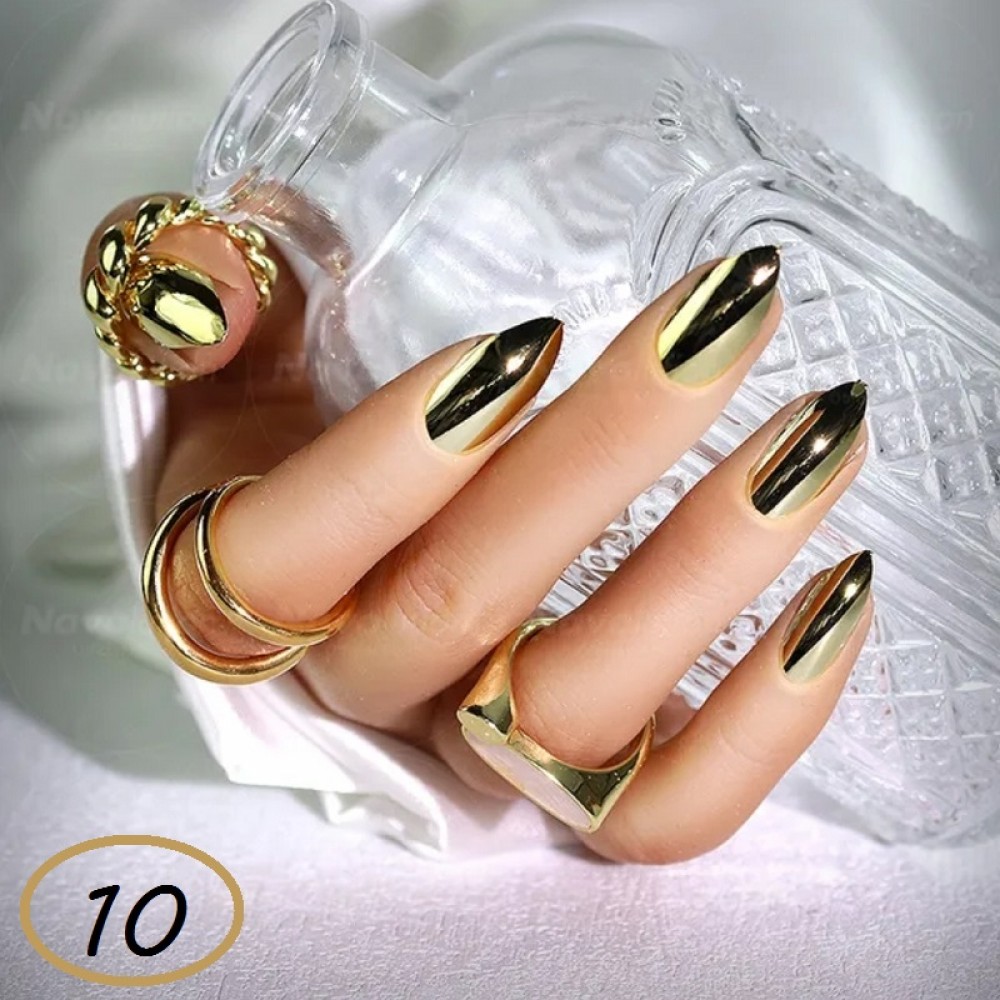 Огледални Цветни Удължители за нокти - 12бр.+ лепило в туба Огледални Цветни Удължители за нокти - 12бр.+ лепило в туба