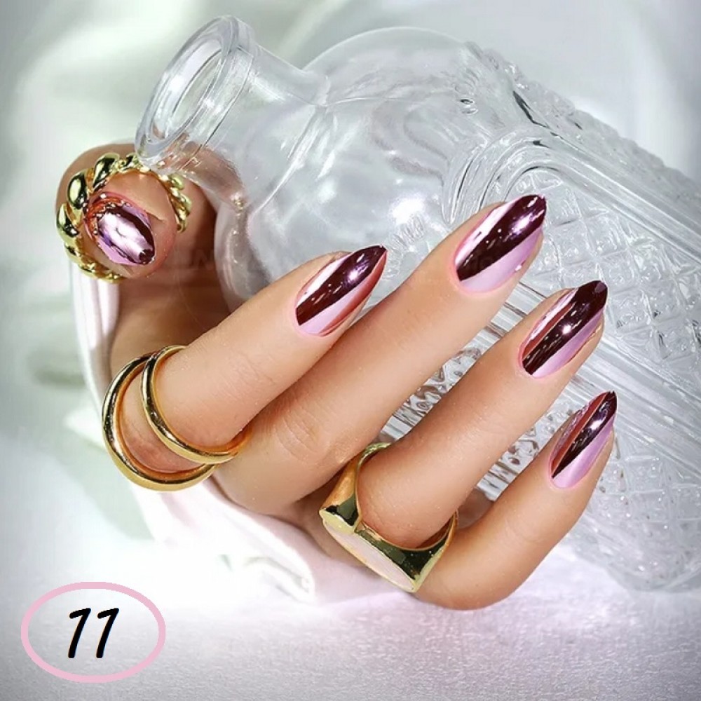 Огледални Цветни Удължители за нокти - 12бр.+ лепило в туба Огледални Цветни Удължители за нокти - 12бр.+ лепило в туба