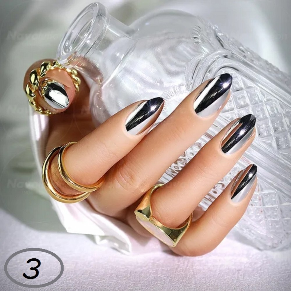 Огледални Цветни Удължители за нокти - 12бр.+ лепило в туба Огледални Цветни Удължители за нокти - 12бр.+ лепило в туба