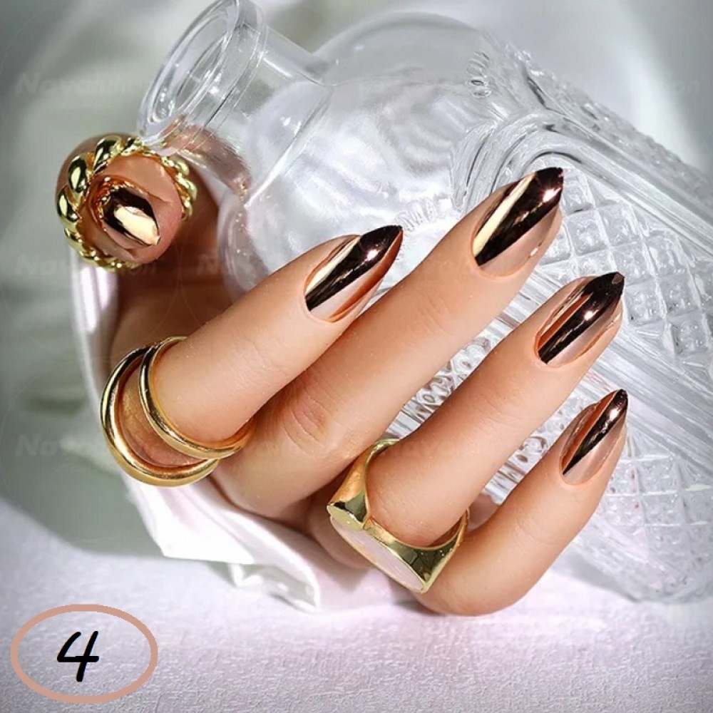 Огледални Цветни Удължители за нокти - 12бр.+ лепило в туба Огледални Цветни Удължители за нокти - 12бр.+ лепило в туба