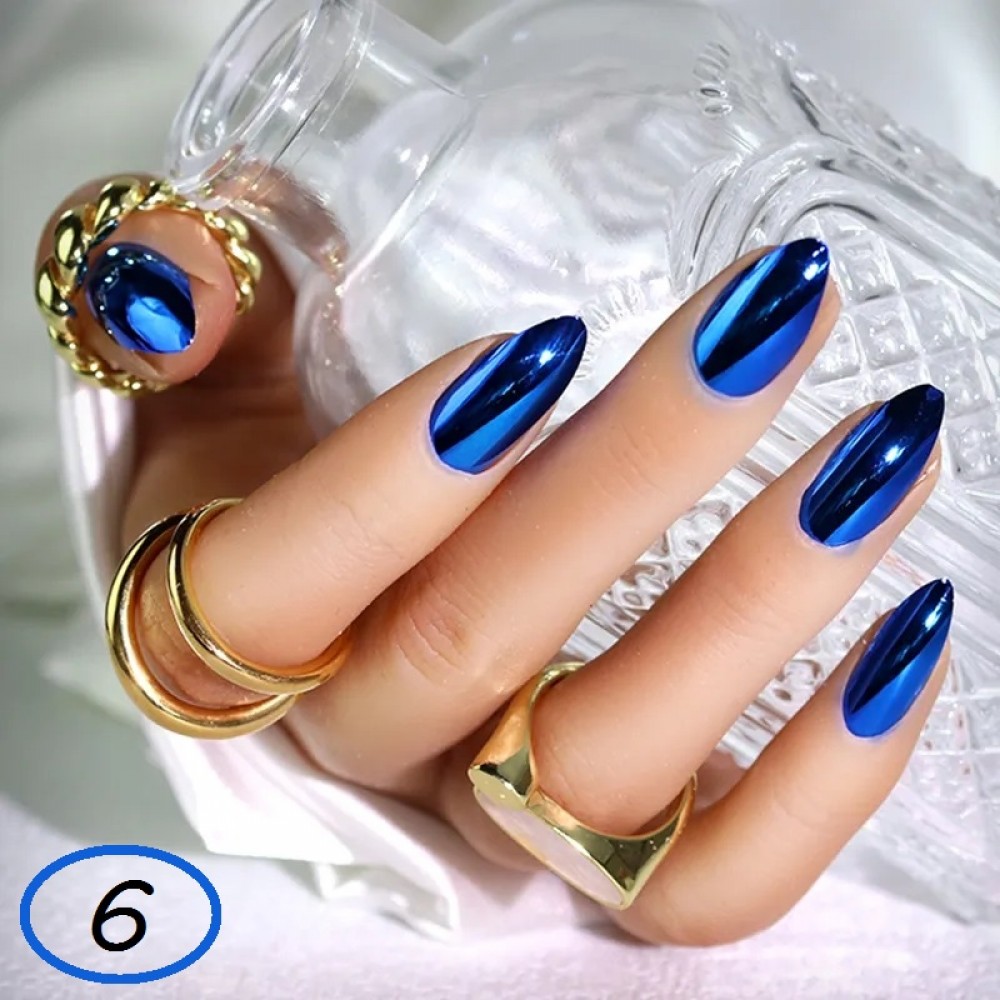 Огледални Цветни Удължители за нокти - 12бр.+ лепило в туба Огледални Цветни Удължители за нокти - 12бр.+ лепило в туба