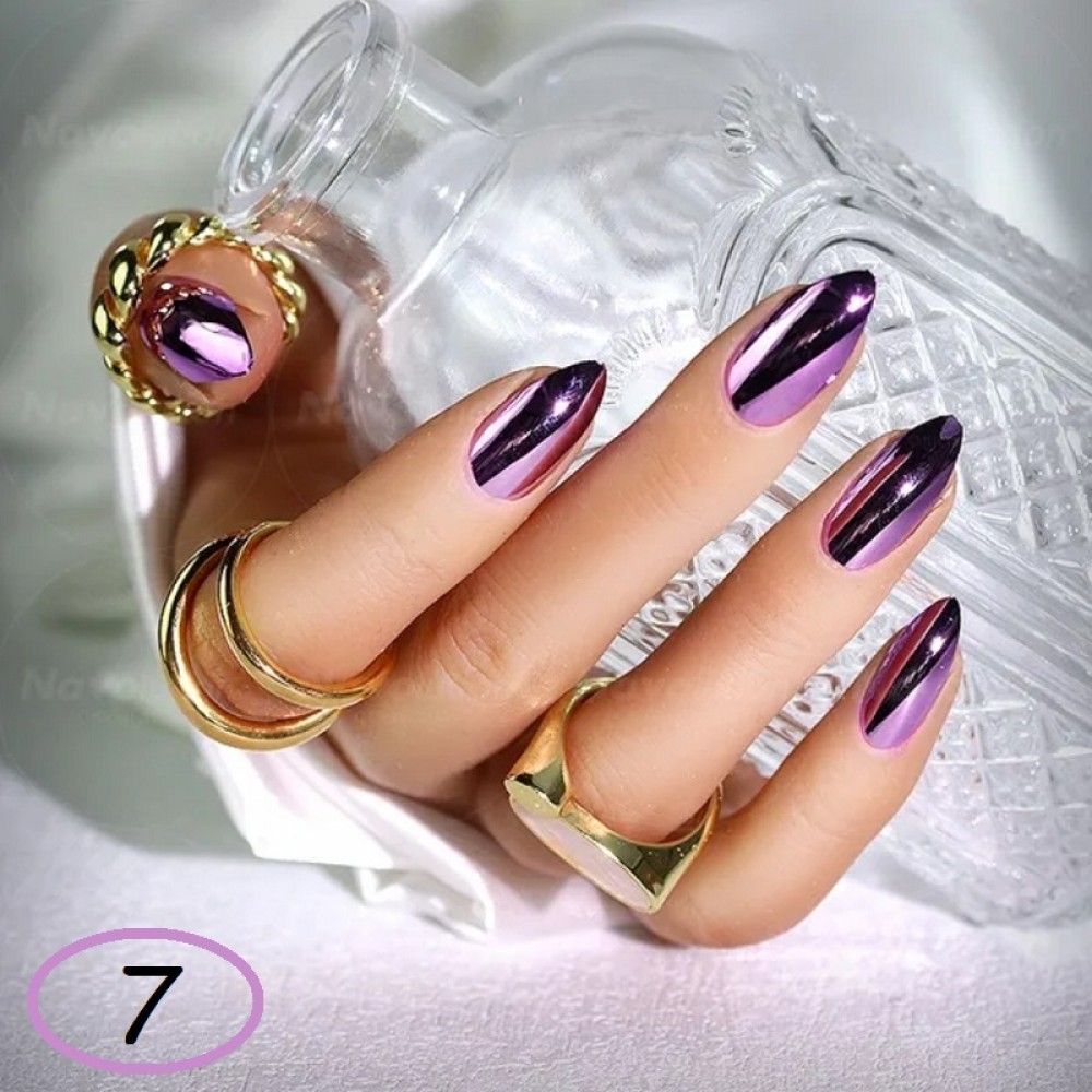 Огледални Цветни Удължители за нокти - 12бр.+ лепило в туба Огледални Цветни Удължители за нокти - 12бр.+ лепило в туба