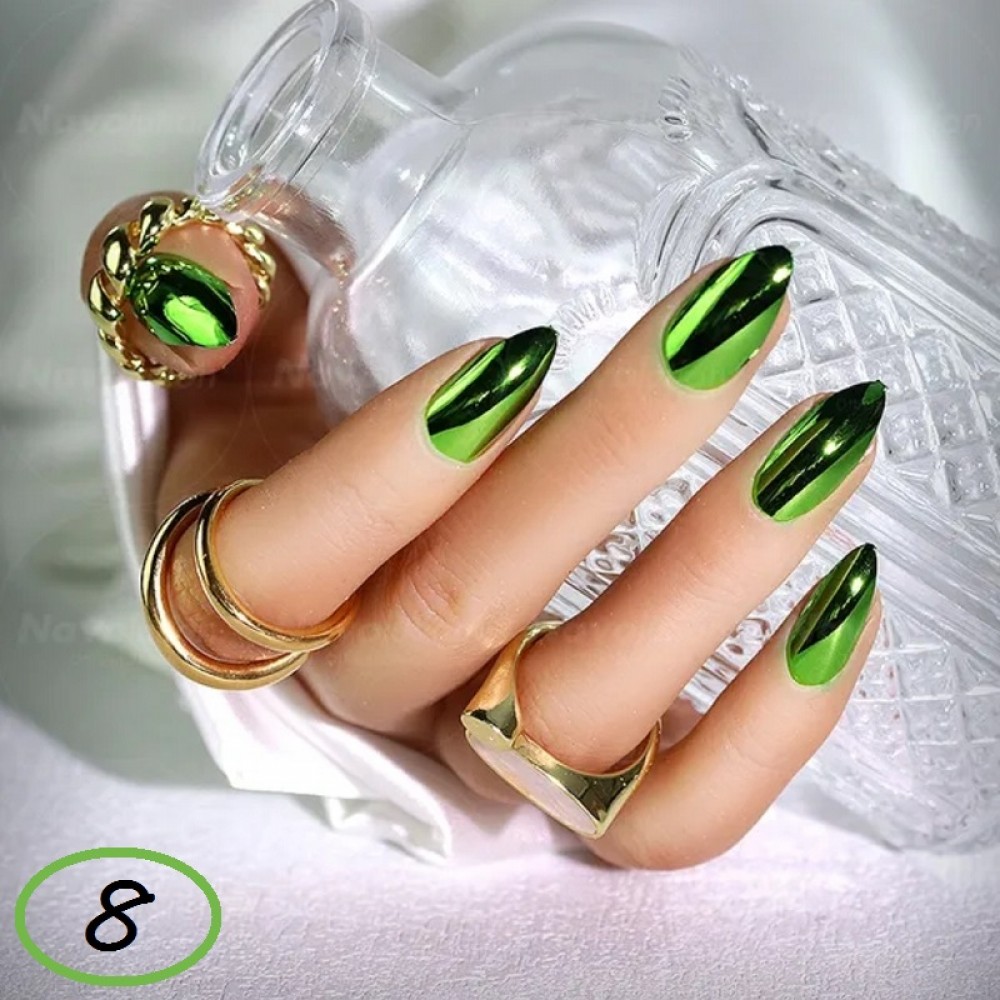 Огледални Цветни Удължители за нокти - 12бр.+ лепило в туба Огледални Цветни Удължители за нокти - 12бр.+ лепило в туба