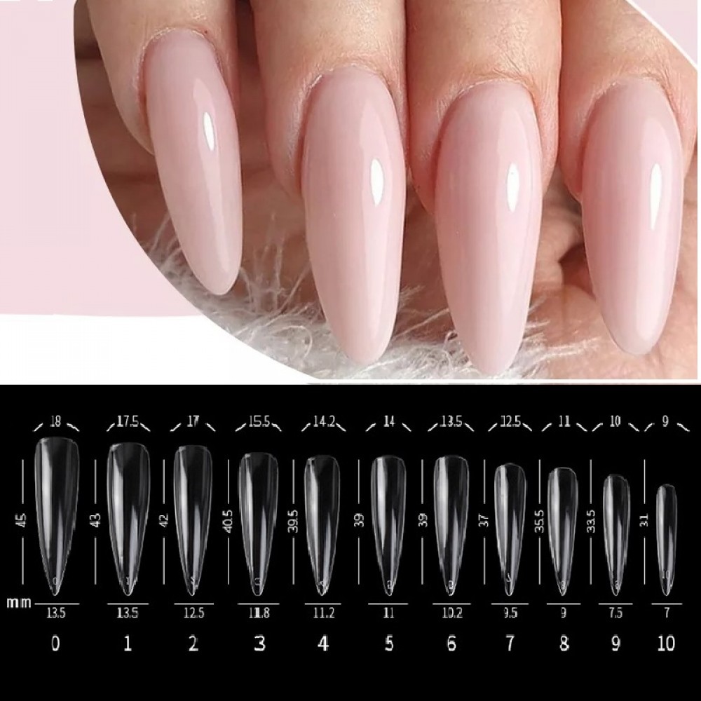 Удължители за нокти - остри Stiletto 500 бр