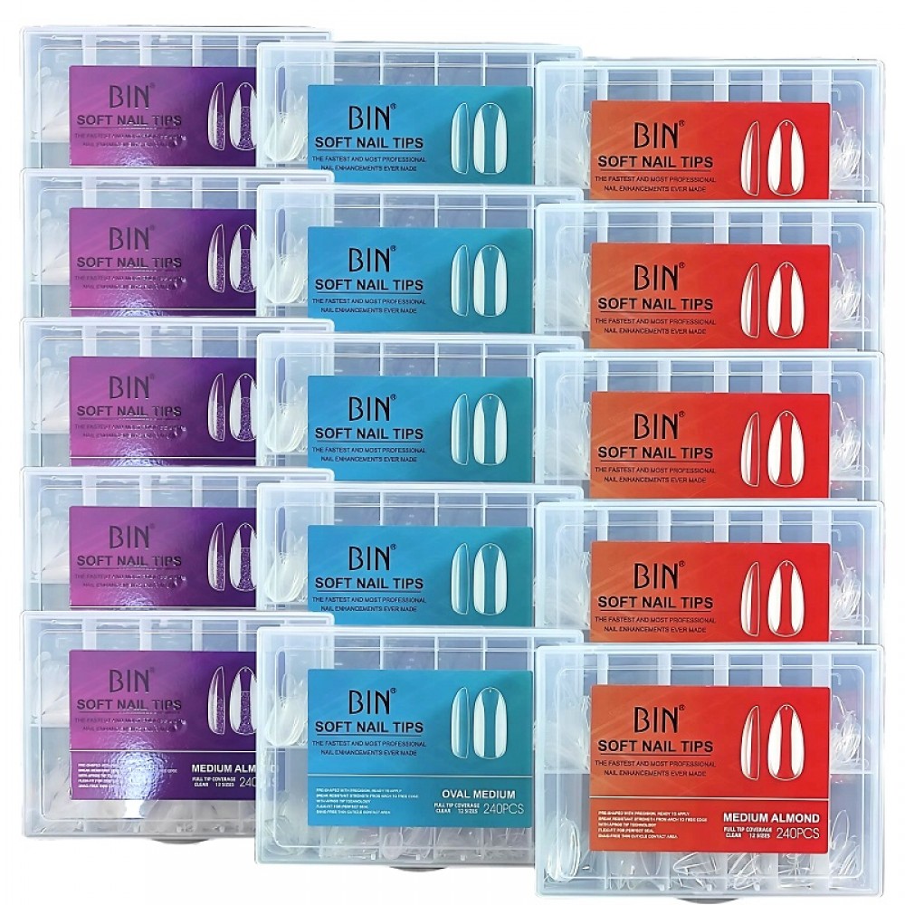 Нежни Гъвкави Типсове 240бр.- 3 модела Изберете