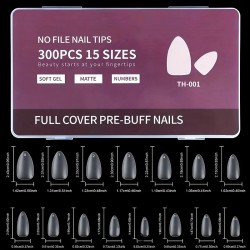 Гел Типсове "Бадем"-мат 300бр.-foto3