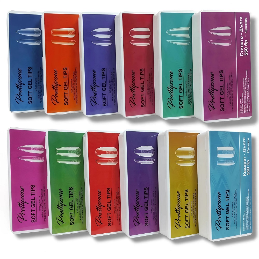 Soft-Нежни Гел Типсове PrettyZone- 550бр. Soft-Нежни Гел Типсове PrettyZone- 550бр.