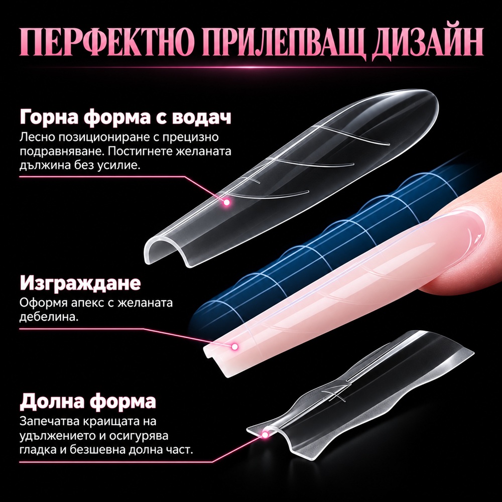 Бързи горни и долни форми за изграждане – балерина, 180 бр. Бързи горни и долни форми за изграждане – балерина, 180 бр.