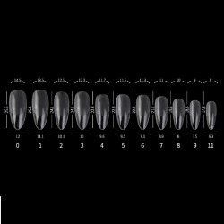 Типсове "Бадем" мат и кристал 100 бр в кутия-foto3