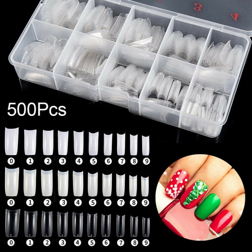 Типсове с прагче - 500 броя в кутия