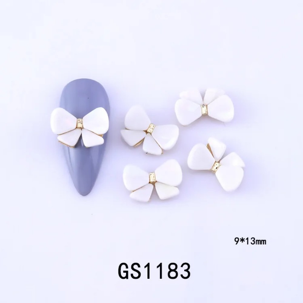 Декорация бижута за нокти Бяла Панделка