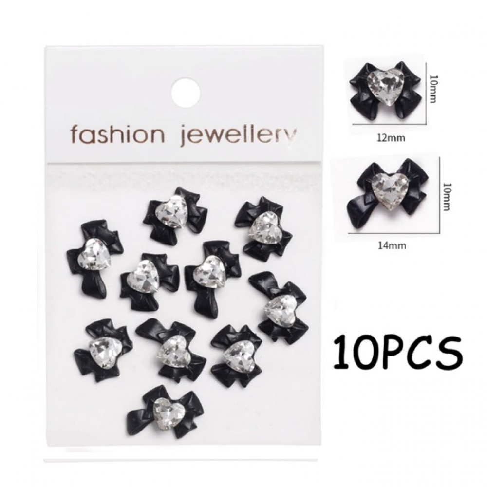 Декорация бижута за нокти Панделки - 10 броя