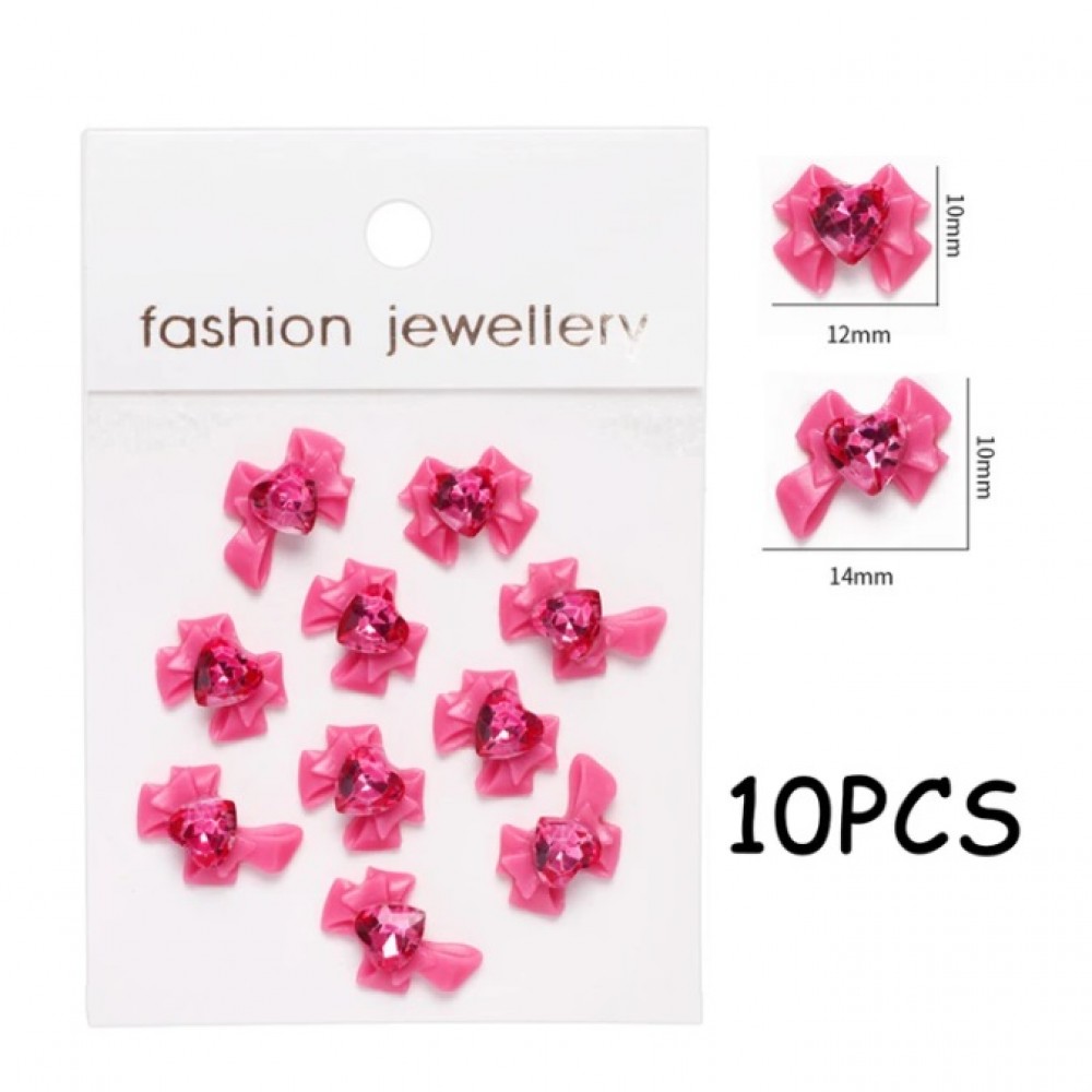 Декорация бижута за нокти Панделки - 10 броя