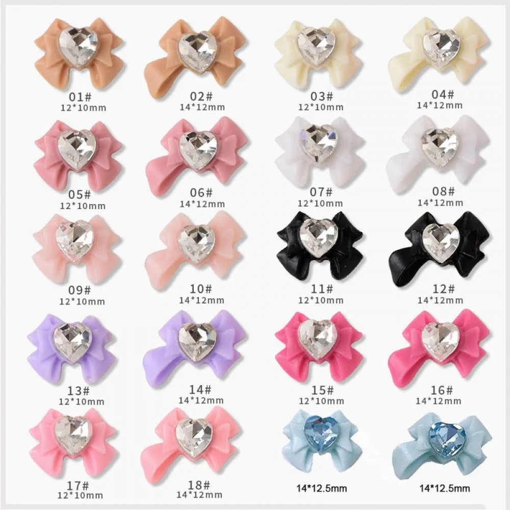 Декорация бижута за нокти Панделки - 10 броя